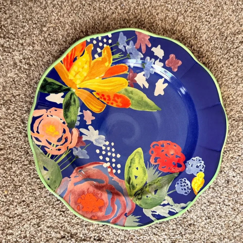 Pioneer Woman CELIA Colbalt Blue Floral Dinner Plate Blue Floral